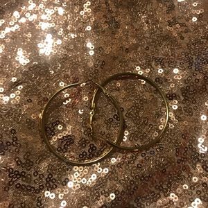 Gold Mid Size Hoops